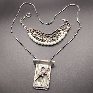 Vintage MB bird necklace, bracelet